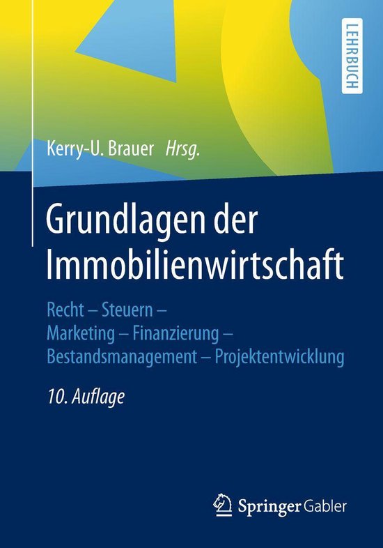 Grundlagen der Immobilienwirtschaft - cover
