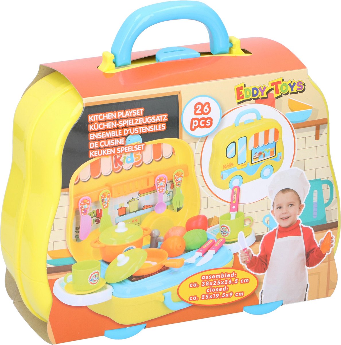 Jouets Filles 3 ans, Fille de speelgoed de Cuisine, Cuisine mobile - Rose  - 25 x 20