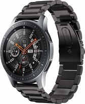 Stalen Smartwatch bandje - Geschikt voor  Samsung Galaxy Watch stalen band 46mm - zwart - Horlogeband / Polsband / Armband