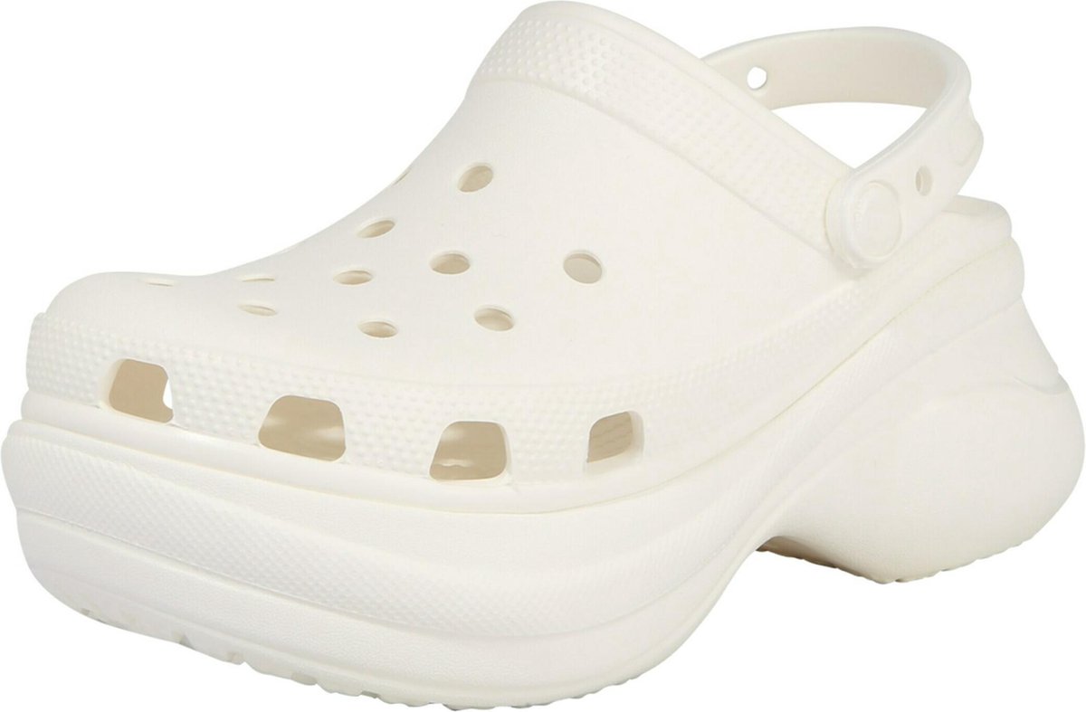 Crocs Classic Bae Serie - Platform Klompen - Witte Kleur - Dames