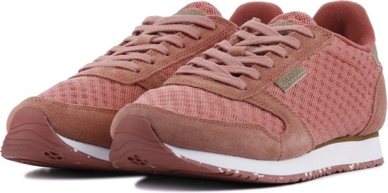 Woden Vrouwen Leren Lage sneakers / Damesschoenen Ydun suede meshWL028 -  Roze - Maat 42 | bol.com