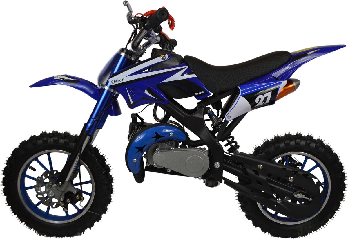 Zipper Benzine 50cc Mini Crossmotor Kind Blauw