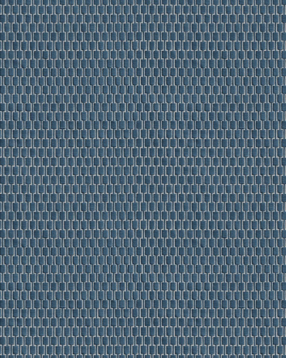 Ton sur ton behang Profhome DE120039-DI vliesbehang hardvinyl warmdruk in reliëf gestempeld tun sur ton glimmend blauw zilver 5,33 m2