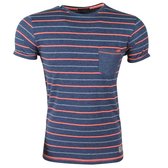 MZ72 - Heren T-Shirt - Torany - Gestreept - Navy