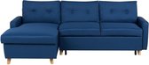 Bol.com Beliani FLAKK - Corner Sofa - blauw - Polyester aanbieding