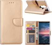 Nokia 8 Sirocco Case Book Case Style / Wallet Case Champagne Goud
