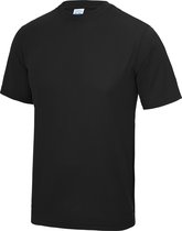 sportshirt zwart heren Maat S met bedrukking van eigen tekst