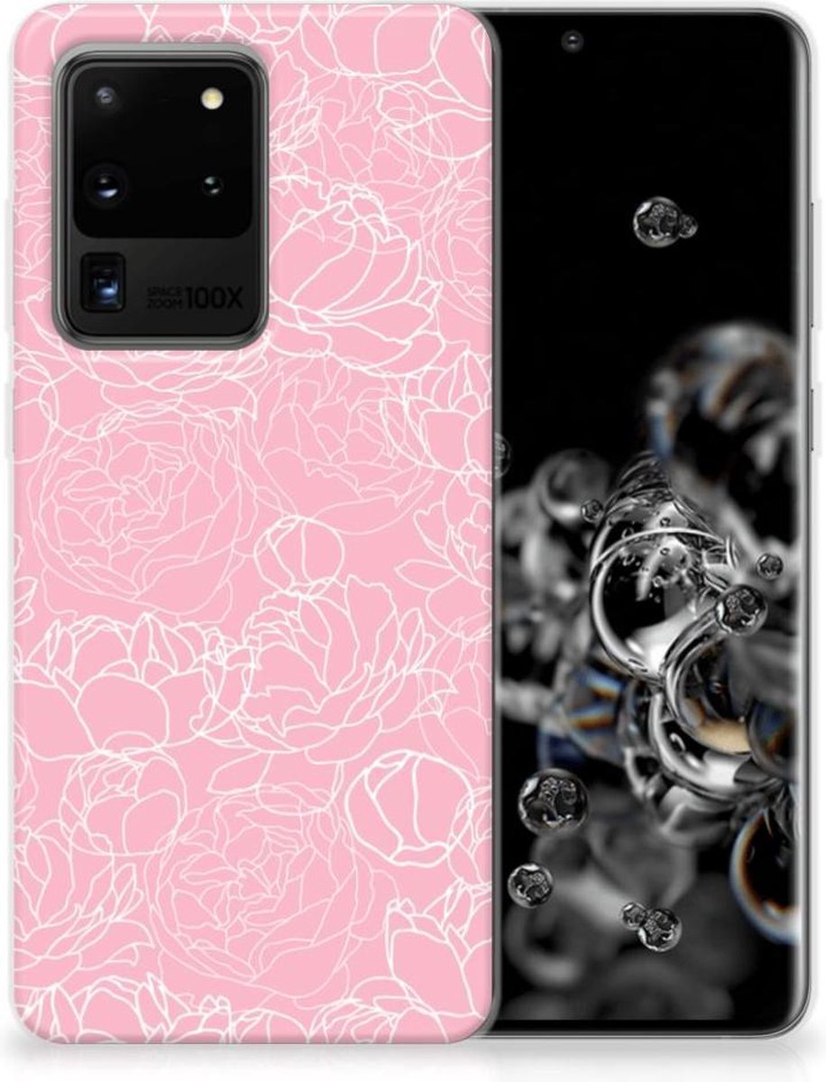 Samsung Galaxy S20 Ultra TPU Case White Flowers