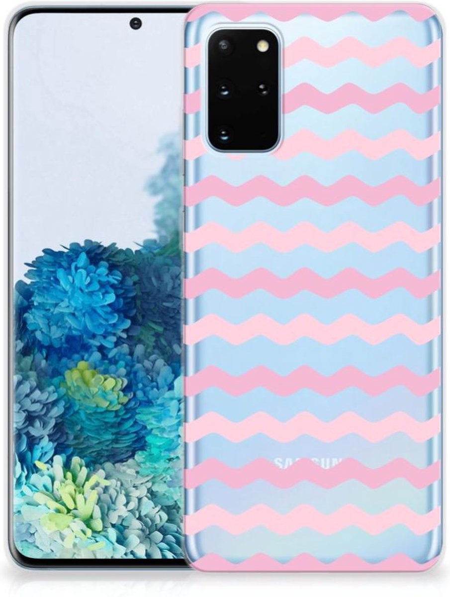 Samsung Galaxy S20 Plus TPU bumper Waves Roze