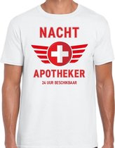 Nacht apotheker drugs verkleed t-shirt wit voor heren - apotheker carnaval / feest shirt kleding / kostuum XXL