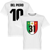 Juventus 31 Campione T-Shirt + Del Piero 10 - L