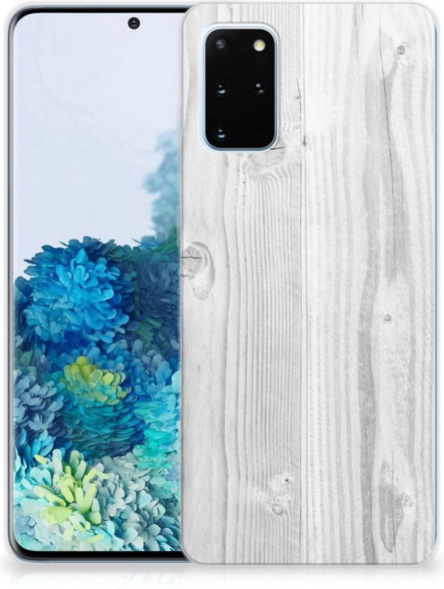Samsung Galaxy S20 Plus Bumper Hoesje White Wood