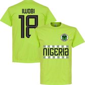 Nigeria Iwobi 18 Team T-Shirt - Licht Groen - M