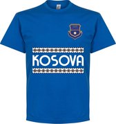 Kosovo Team T-Shirt - Blauw - XXL