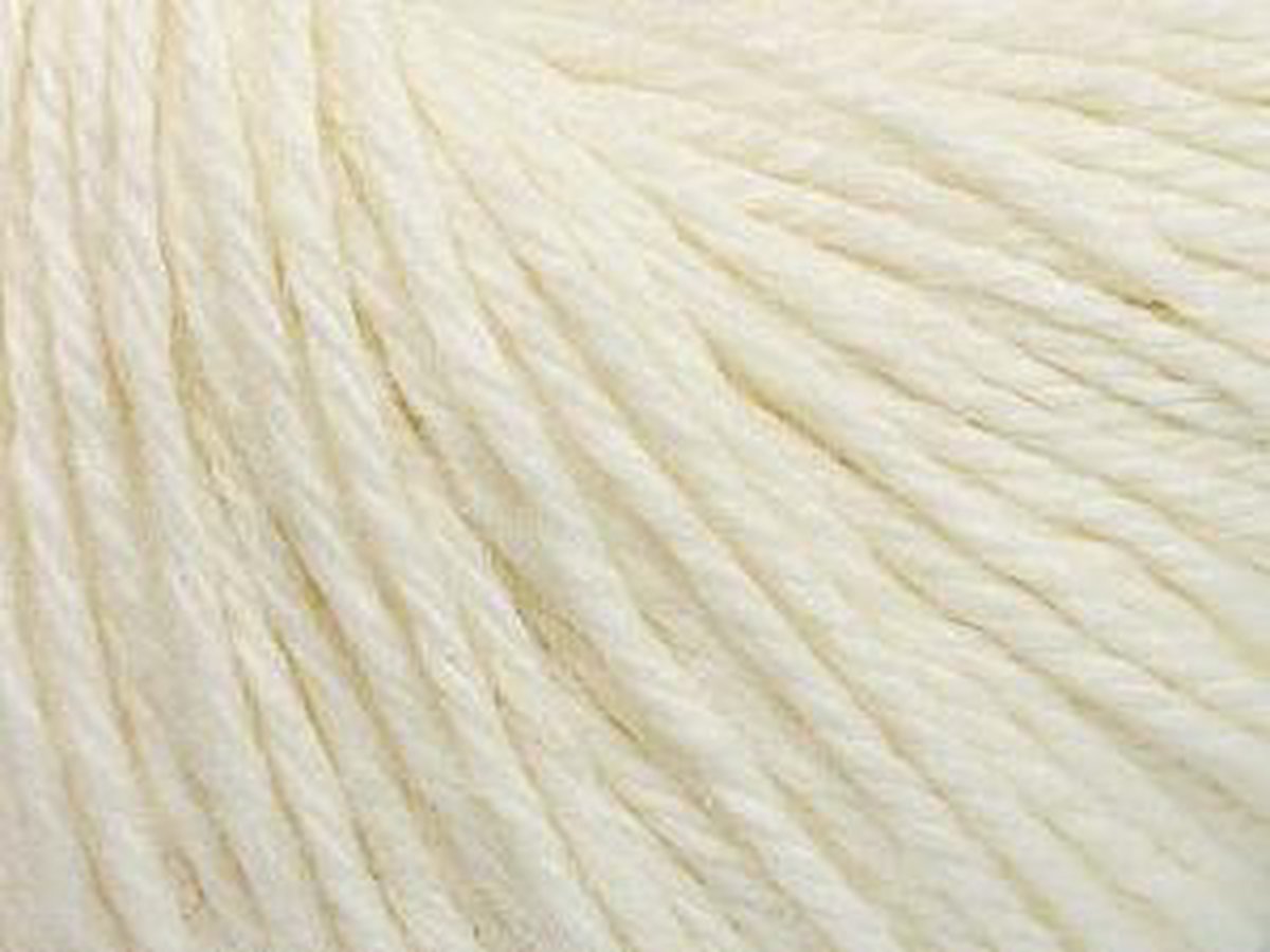 Wol breien met merinowol gemixt met acryl garen wit