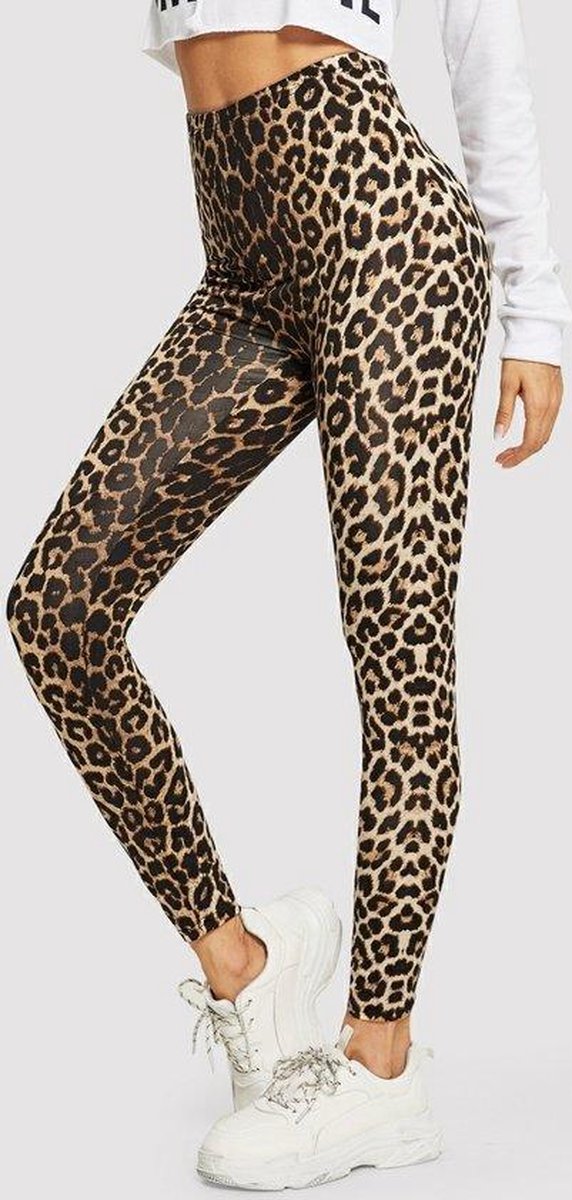 High Waist Legging Dames Met Panter Print Shein Panter Print M Dames Yoga Fitness Bol 4544