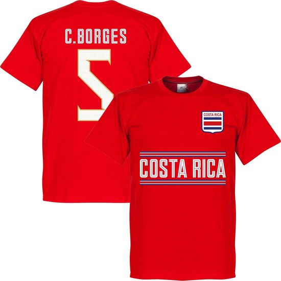 Foto: Costa rica c borges 5 team t shirt rood xxxl