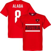 Oostenrijk Alaba 8 T-Shirt - Rood - 3XL