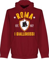 AS Roma Established Hooded Sweater - Bordeaux Rood - S