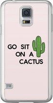 Samsung Galaxy S5 (Plus) / Neo siliconen hoesje - Go sit on a cactus