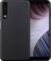 Samsung A7 2018 - Carbon zwart TPU hoesje | Samsung Galaxy A7 (2018) case | Hardcase backcover zwart