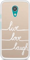 Motorola Moto G 2014 hoesje - Live, love, laugh