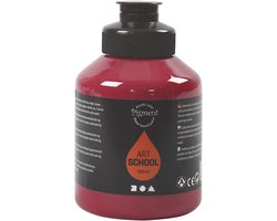 Acrylverf – Donkerrode Verf – Acrylaatverf – Acrylic paint – Hobbyverf – Knutselen en Verven – Sneldrogend – Semi Transparant – Semi Glanzend – Pigment Art School – 500 ml