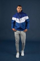 M Double You Windbreaker Jacket Blauw met wit - XXL