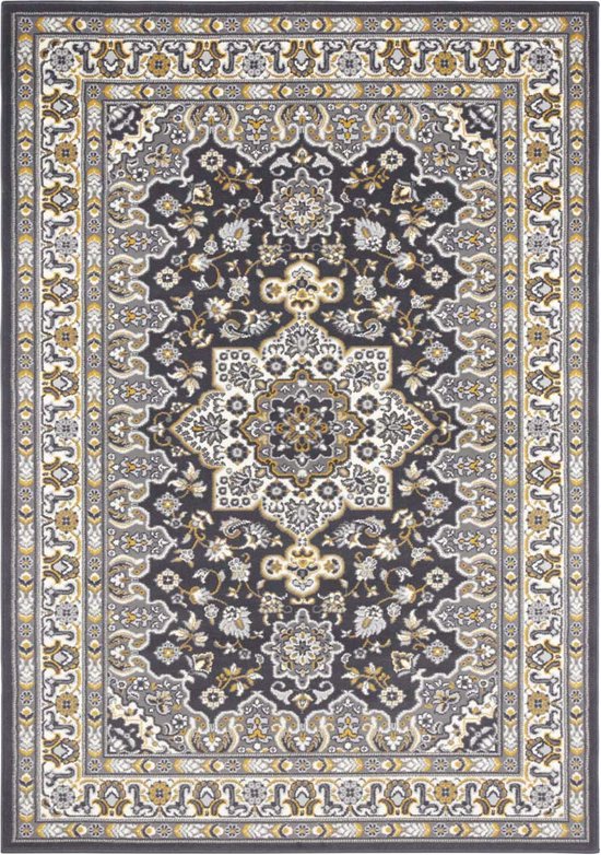 Anders Beschuldigingen Verplaatsing Perzisch tapijt Parun Täbriz - donkergrijs/geel 80x150 cm | bol.com