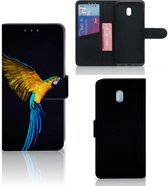 Coque Téléphone Xiaomi Redmi 8A Housse en Cuir Premium Flip Case Portefeuille Etui pour Perroquet