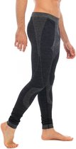 Sous-vêtement thermo pantalon long pour homme noir chiné - Vêtements de sports d'hiver - Vêtements thermo - Pantalon thermo long XL (54)