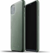 Mujjo iPhone 11 Pro Max Full Leather Case - Leren Telefoonhoesje - Groen - Premium leer - Telefoon case / cover - Slimfit - 1.8mm dun