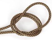 Strijkijzersnoer Zwart & Koper - rond - kruis patroon - 2-polig - ø 6.8mm