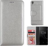 Wallet Case PU voor Sony XA1 Ultra Zilver