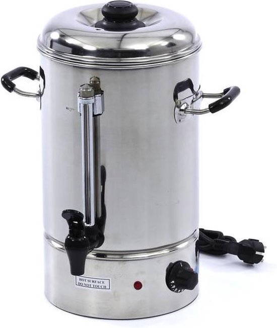 Pedagogie scheren raket Heet Water Dispenser 10 Liter - RVS - Aftapkraan - met Peilglas +  Temperatuurindicatie... | bol.com