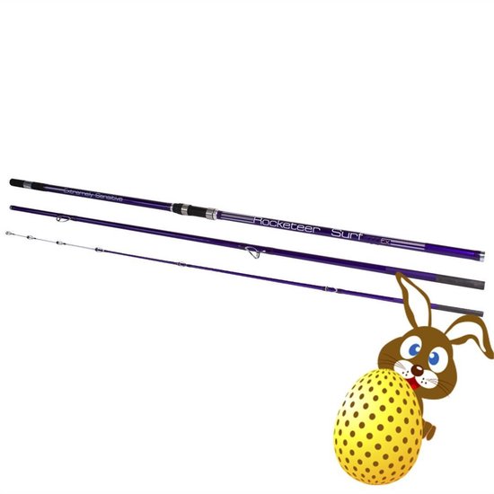 X2 Rocketeer Surf - 3-Delig - 100-225g - 4.20m - Strandhengel - Carbon - Zeevis - Paars — afbeelding 5
