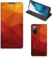 Stand Case geschikt voor Samsung Galaxy S20 FE Polygon Red