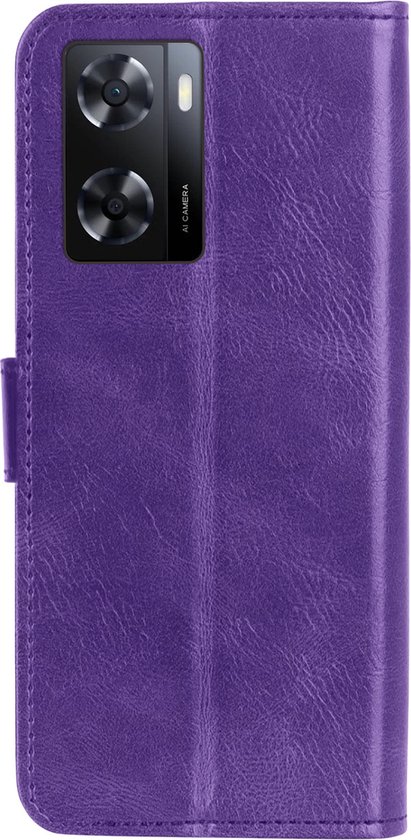 OPPO A57 Case Bookcase Flip Case Book Cover - OPPO A57 Case Book Case - Violet