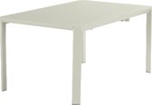 NATERIAL - Table de jardin IDAHO - Table extensible - 97/149 x 149 x 76 cm - 6 à 8 personnes - Aluminium - Beige - Table à manger d'extérieur - Table extensible - Table de jardin - Extensible
