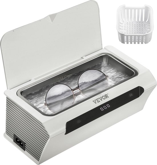 Ultrasone reinigingsmachine, oplaadbare kunstgebitreiniger, draadloos ontwerp voor eenvoudige draagbaarheid, voor beugelhouder, aligner, tandenborstelkop, whitening trays, mondbeschermers