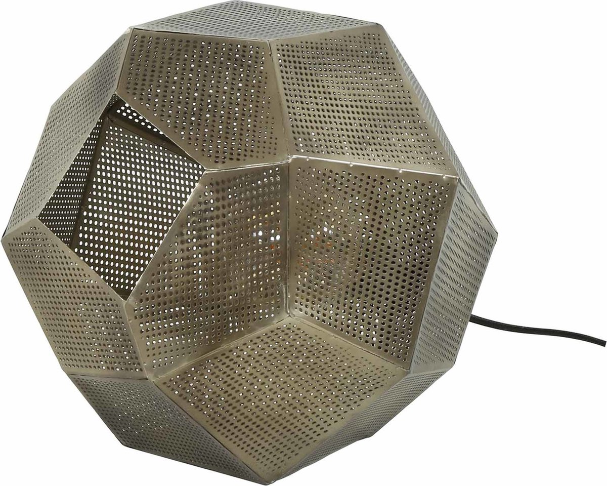 Hex - Tafellamp - zeshoek - metaal - antiek koper