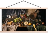 Affiche scolaire - Nature morte - Nourriture - Table - 90x45 cm - Lattes vierges