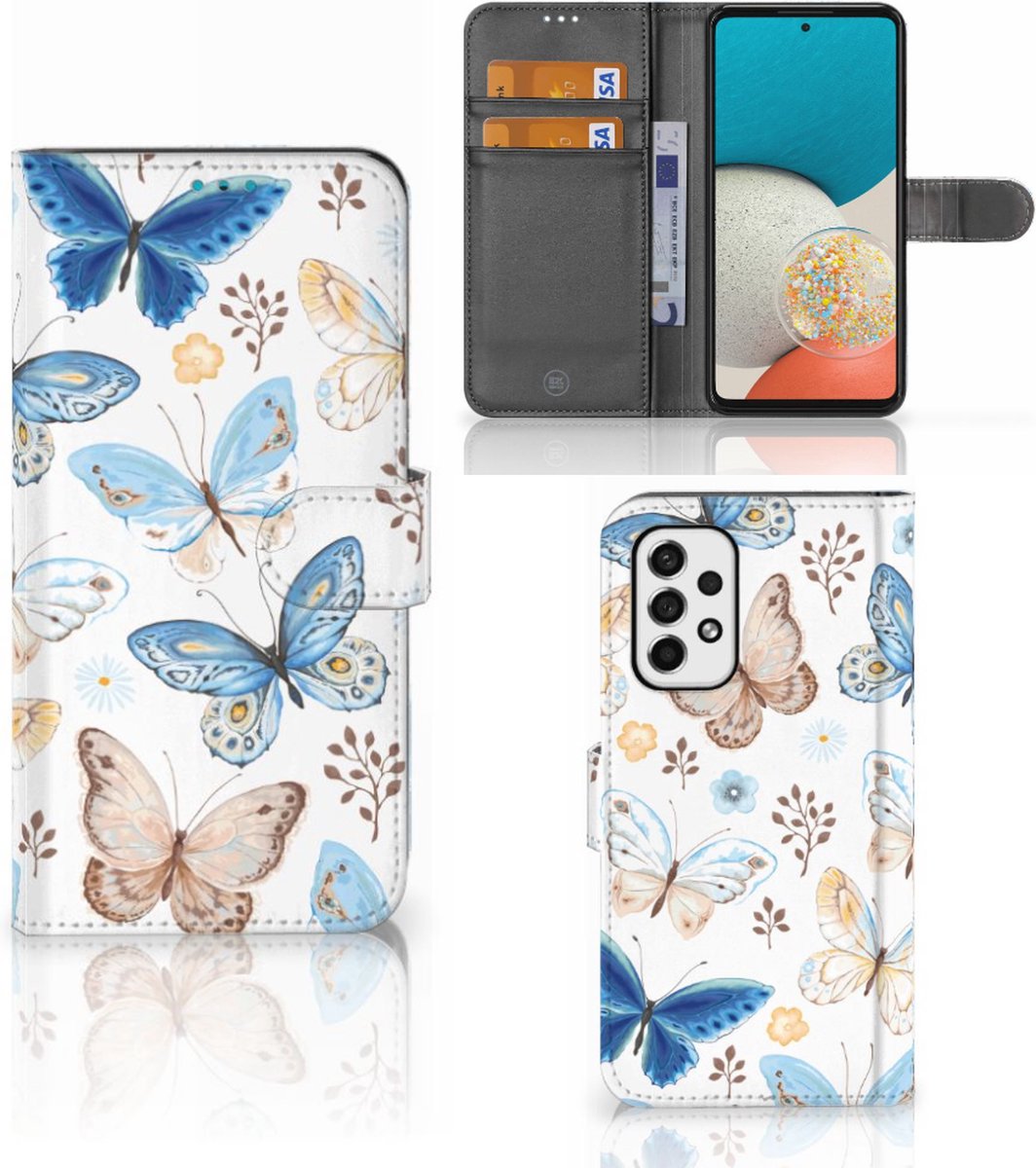 Telefoonhoesje met Pasjes voor Samsung Galaxy A53 Vlinder