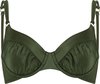 Hunkemöller Dames Badmode Niet-voorgevormde beugel bikinitop Crete - Groen - maat D80