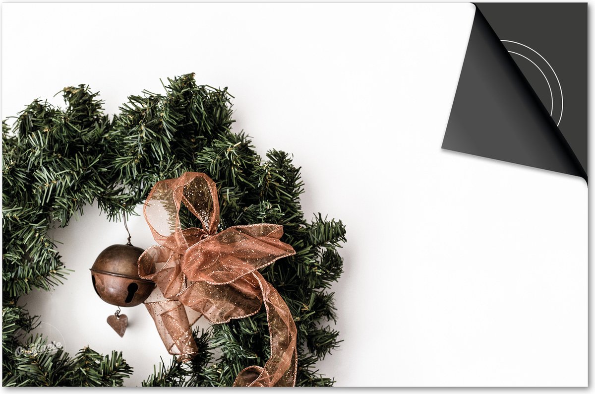 Inductie beschermer 65x52 - afdekplaat inductie mat - Dietrix Kookplaat beschermer - Exclusief - Feestdagen - Kerst krans
