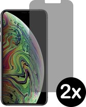 Smartphonica Privacy screenprotector voor iPhone Xs Max tempered glass - 2 stuks geschikt voor Apple iPhone Xs Max