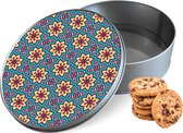 Boîte à biscuits Mandala Hippie II Round - Boîte de rangement 15x15x5 cm