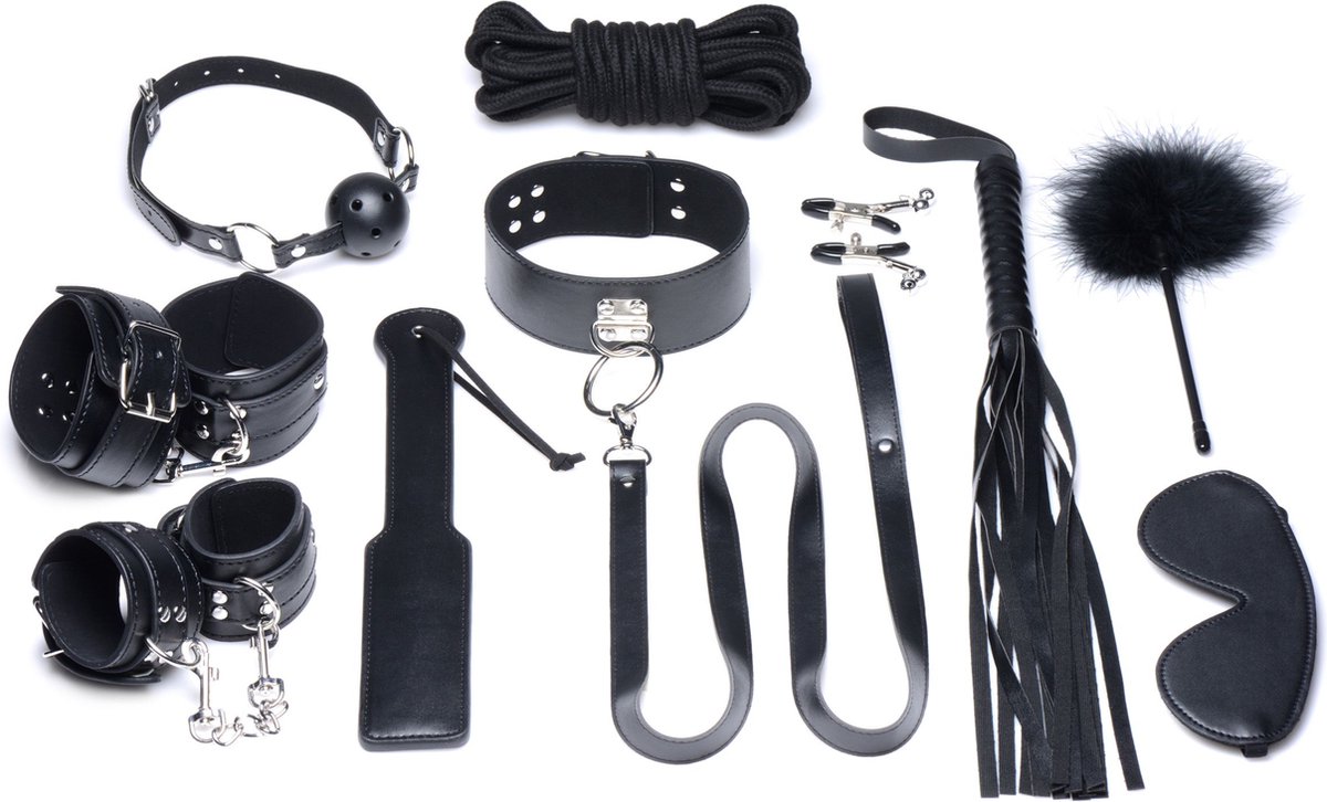 Goedkoopste XR Brands Deluxe 10-Piece Bondage Set black