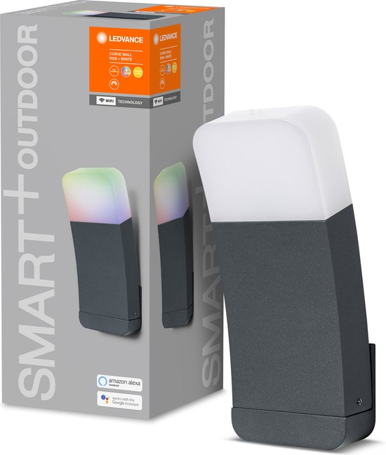 LEDVANCE SMART+ Tuinspot – RGBW, 14,5 W, 3000 K, IP65 – Spraakgestuurd Via Alexa Of Google – 16 Miljoen Kleuren