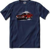 Vintage Car | Auto - Cars - Retro - T-Shirt - Unisex - Navy Blue - Maat XXL